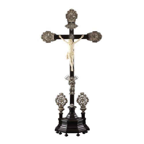 A South German Silver Mounted Devotional Crucifix